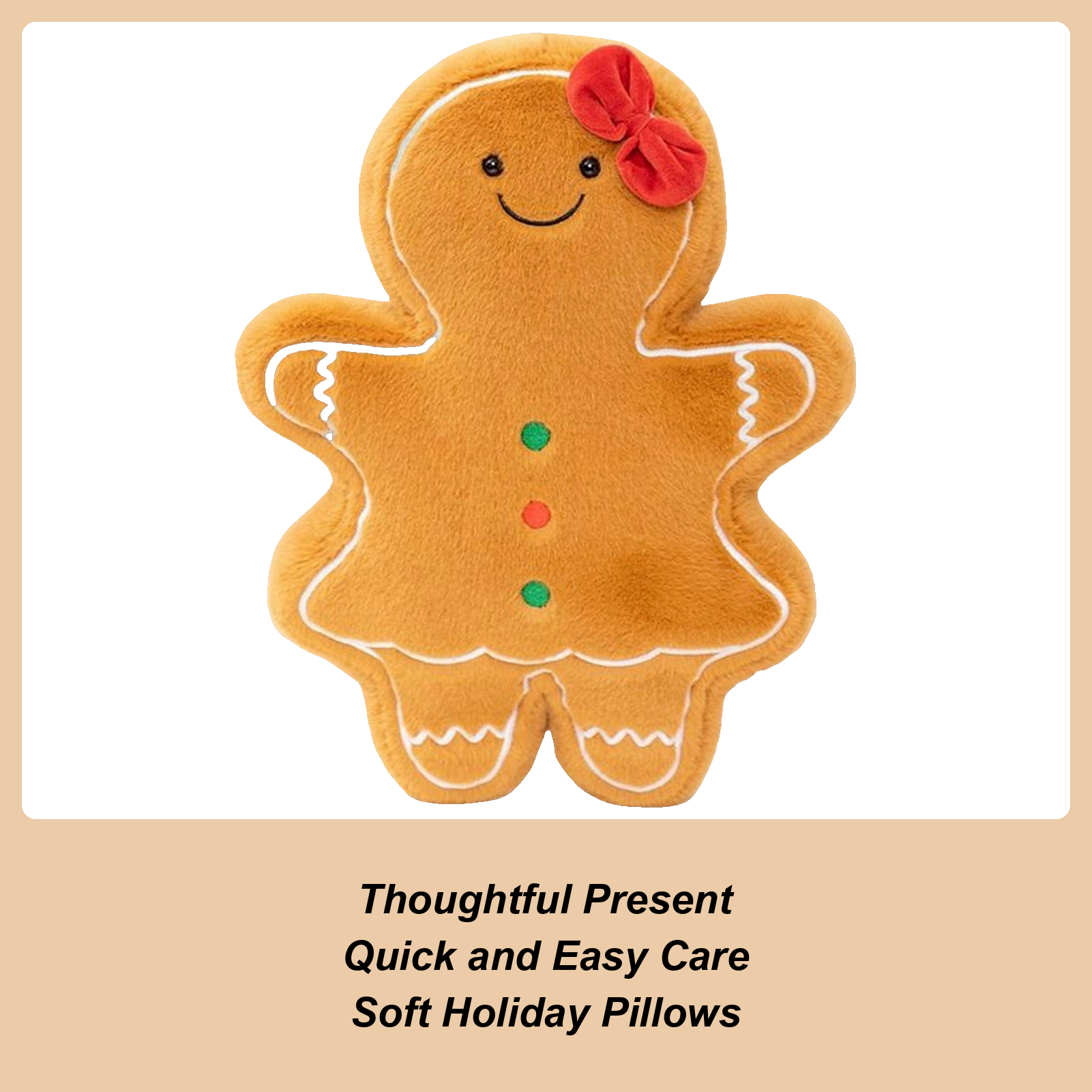 Home Office Interior Design - Christmas Pillows Plush Christmas Tree Gingerbread