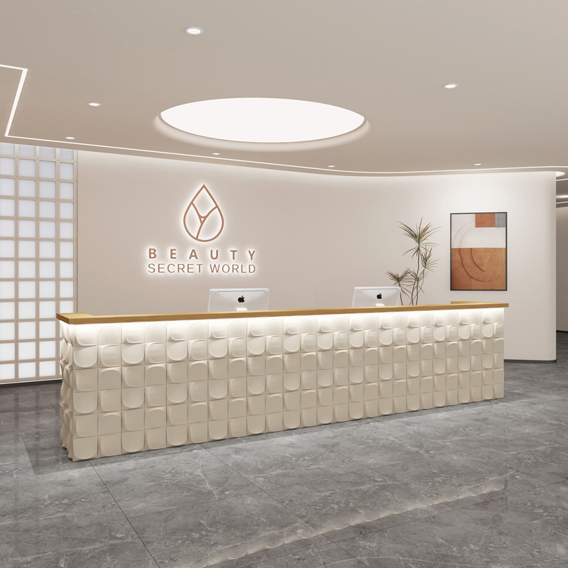Home Office Industrial Design - Reception Commercial Luxury Counter Office Design