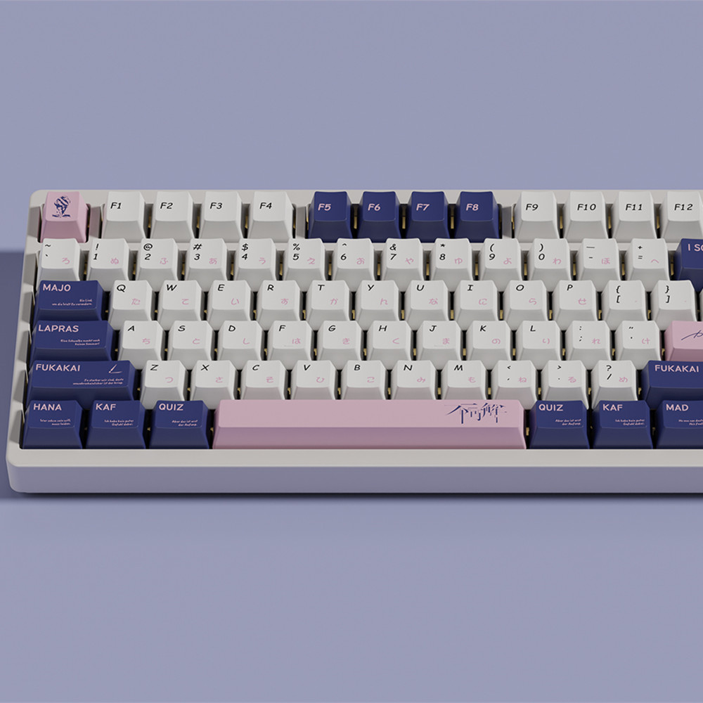 Home Office Layout - Custom Kaf Keys PBT Keycaps Cherry