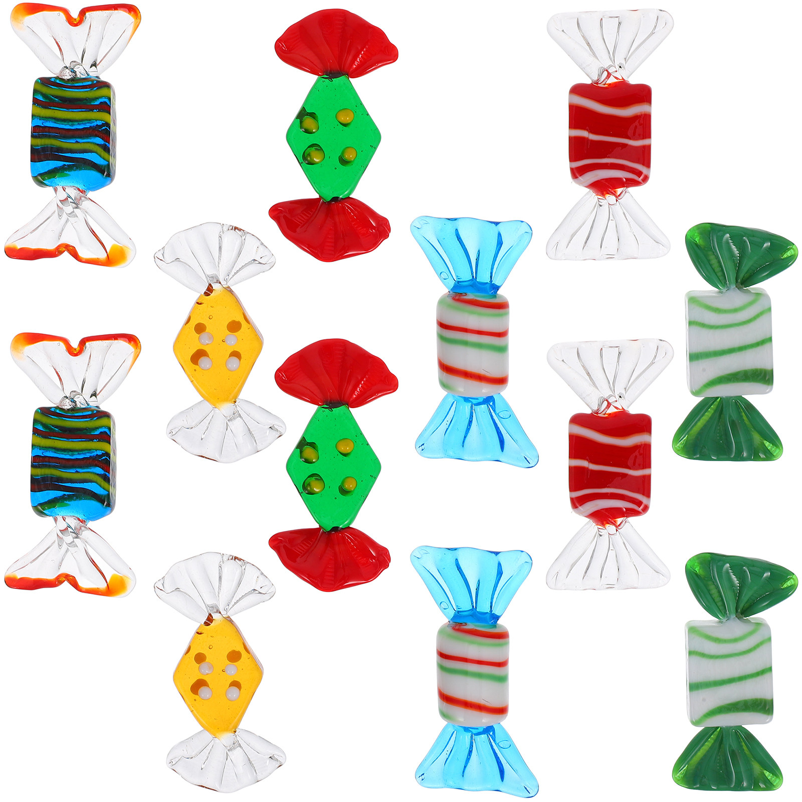 Home Office Layout - 12Pcs Colorful Glass Candy Decor Creative