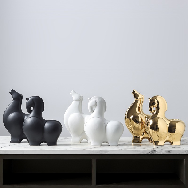 Home Office Layout - Modern Horse Statue, Suitable for Home