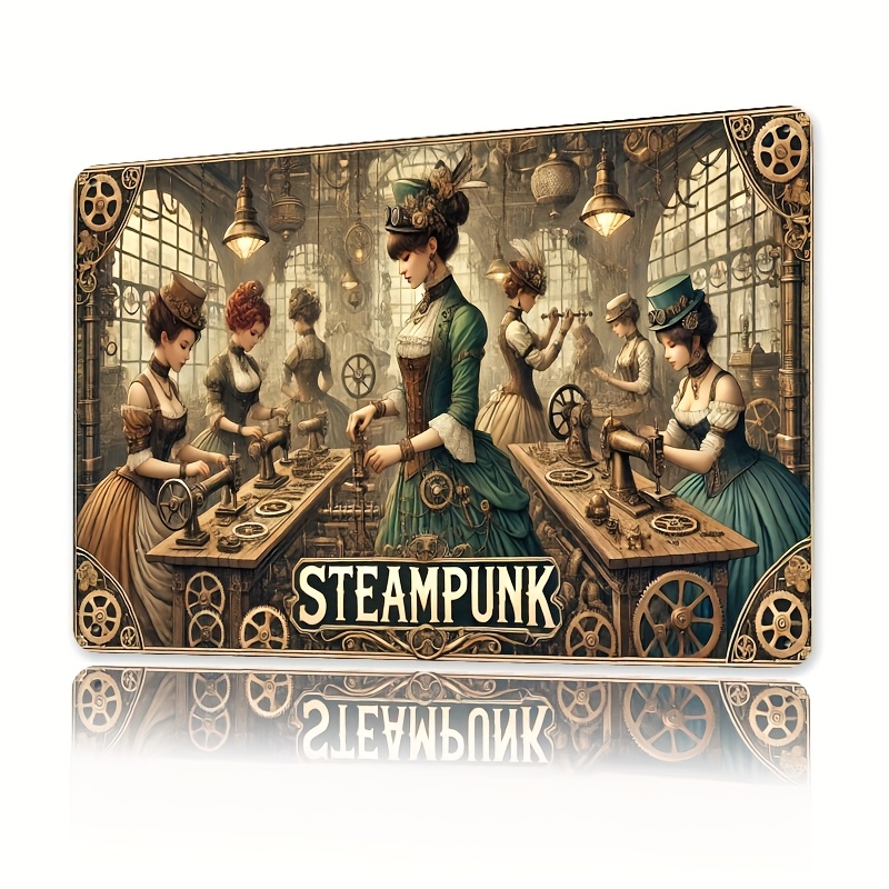 Home Office Industrial Design - Steampunk Vintage Metal Wall Sign -