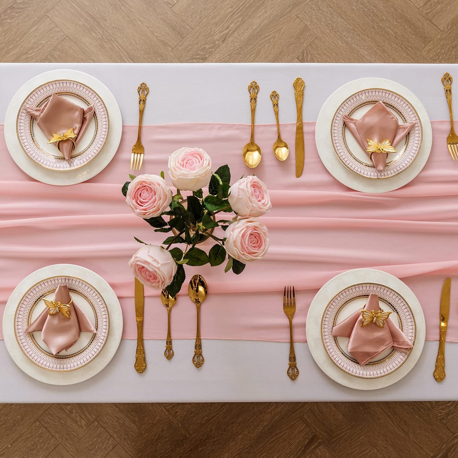 Home Office News - Boho Wedding Table Runner, Sheer Chiffon