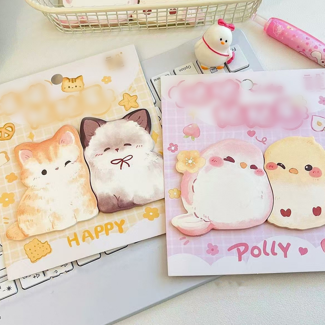 Sticky Note Dispenser - 20 Sheets Cute Cartoon Animal Sticky
