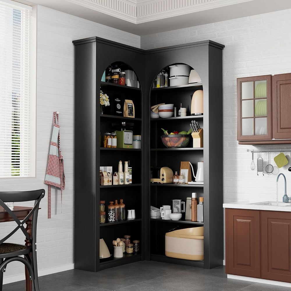 6-Tier L-Shaped Bookcase with  - Home Office Industrial Design 리뷰 및 가격