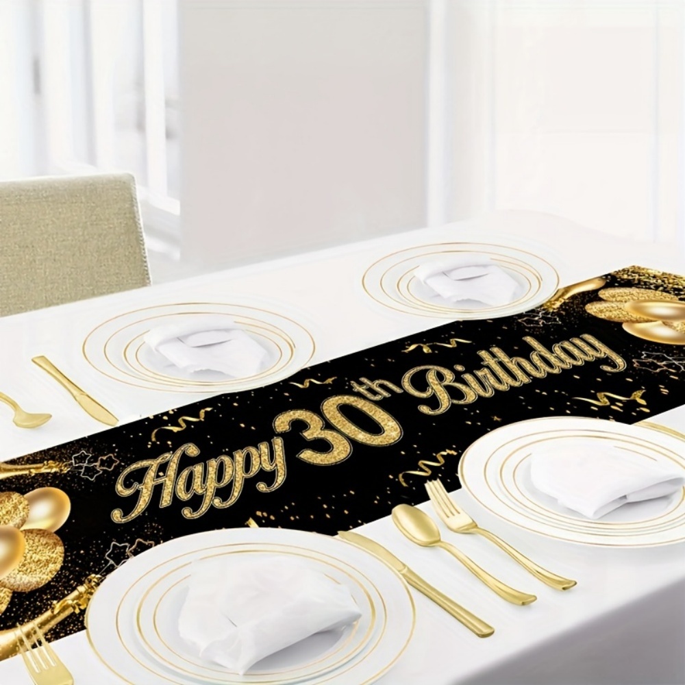 Custom Age Birthday Table Runn - Home Office News 리뷰 및 가격