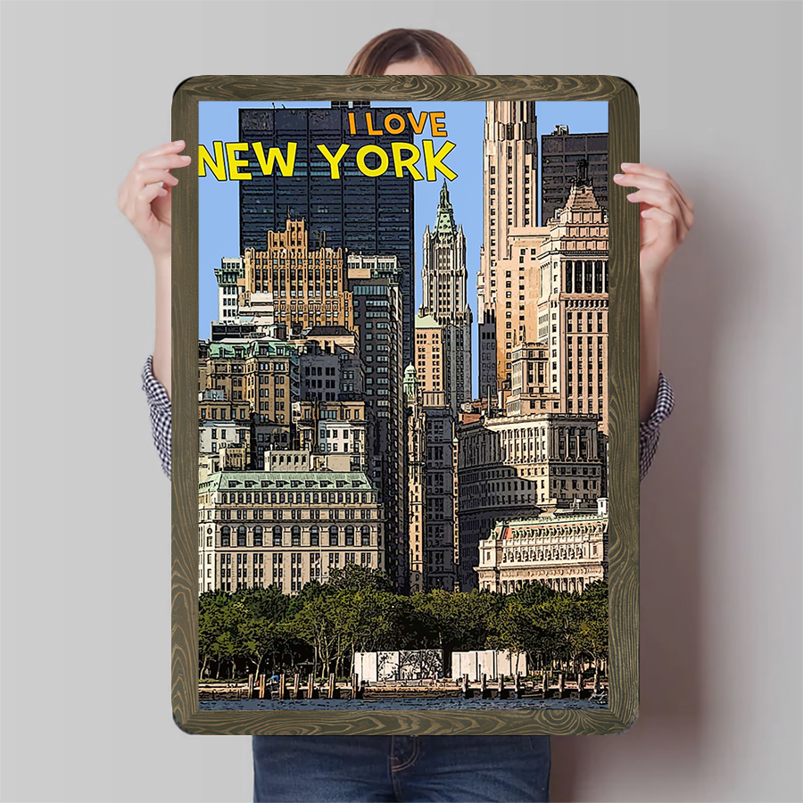 New York City Skyline Metal Wa - Home Office York 리뷰 및 가격
