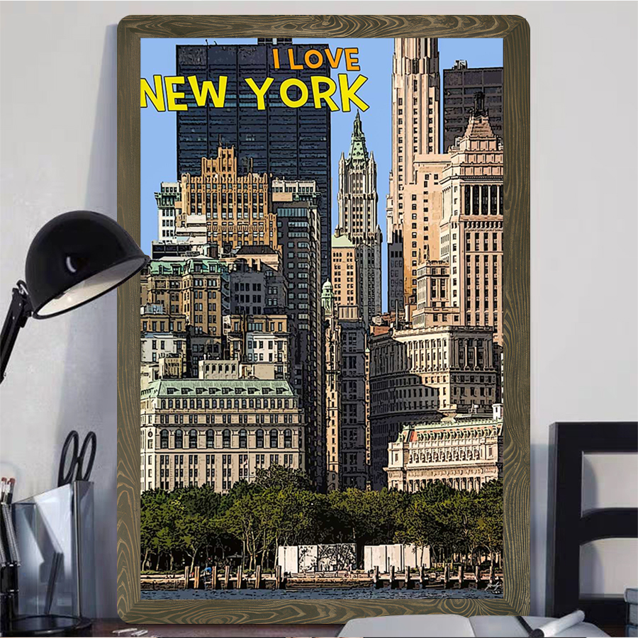 New York City Skyline Metal Wa - Home Office York 리뷰 및 가격