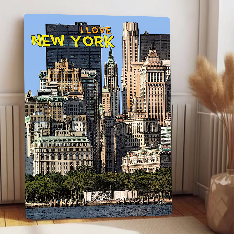 New York City Skyline Metal Wa - Home Office York 리뷰 및 가격