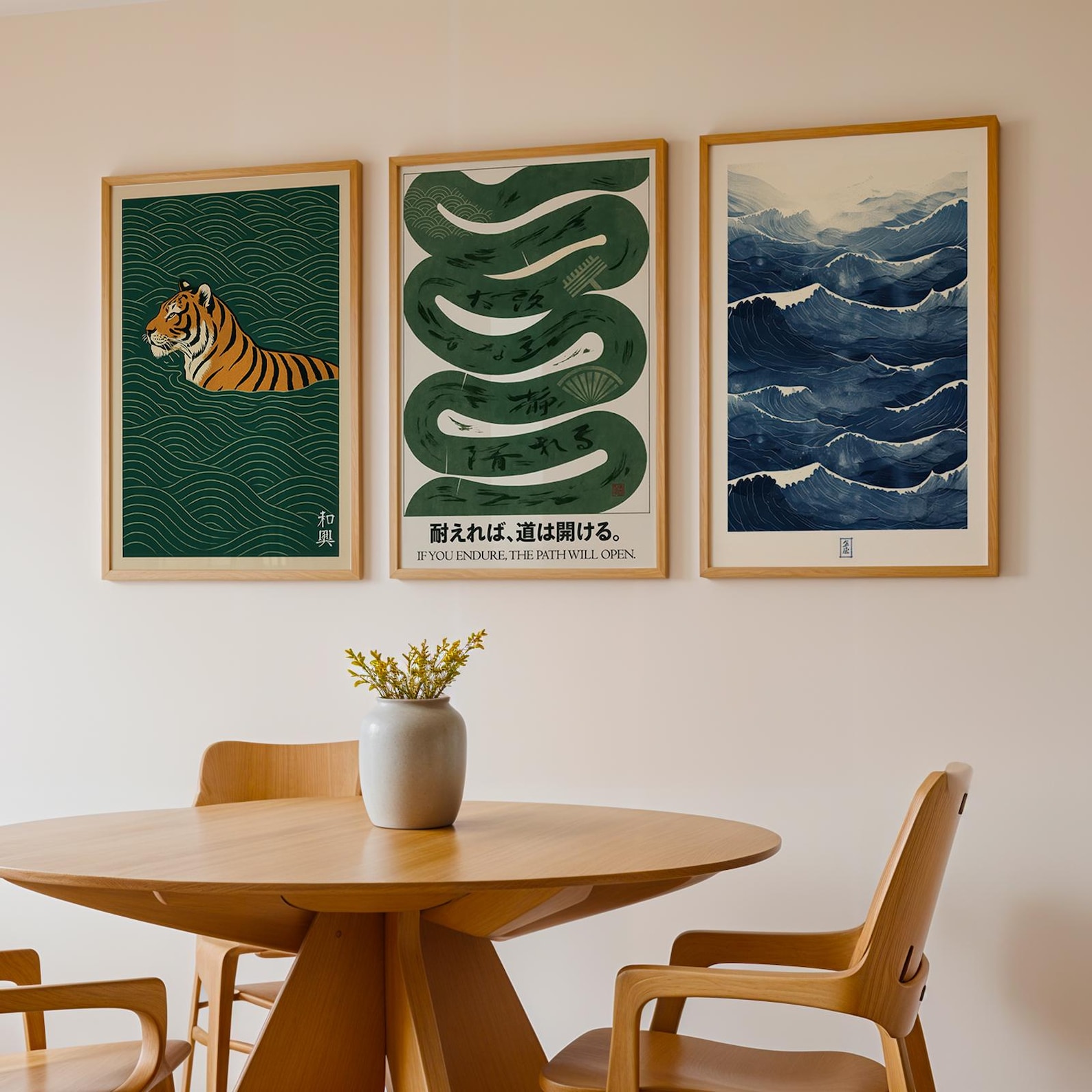3pcs/set Japanese Canvas Wall  - Home Office Japandi 리뷰 및 가격