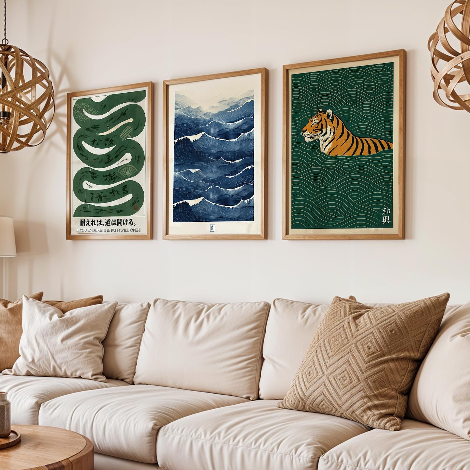 3pcs/set Japanese Canvas Wall  - Home Office Japandi 리뷰 및 가격