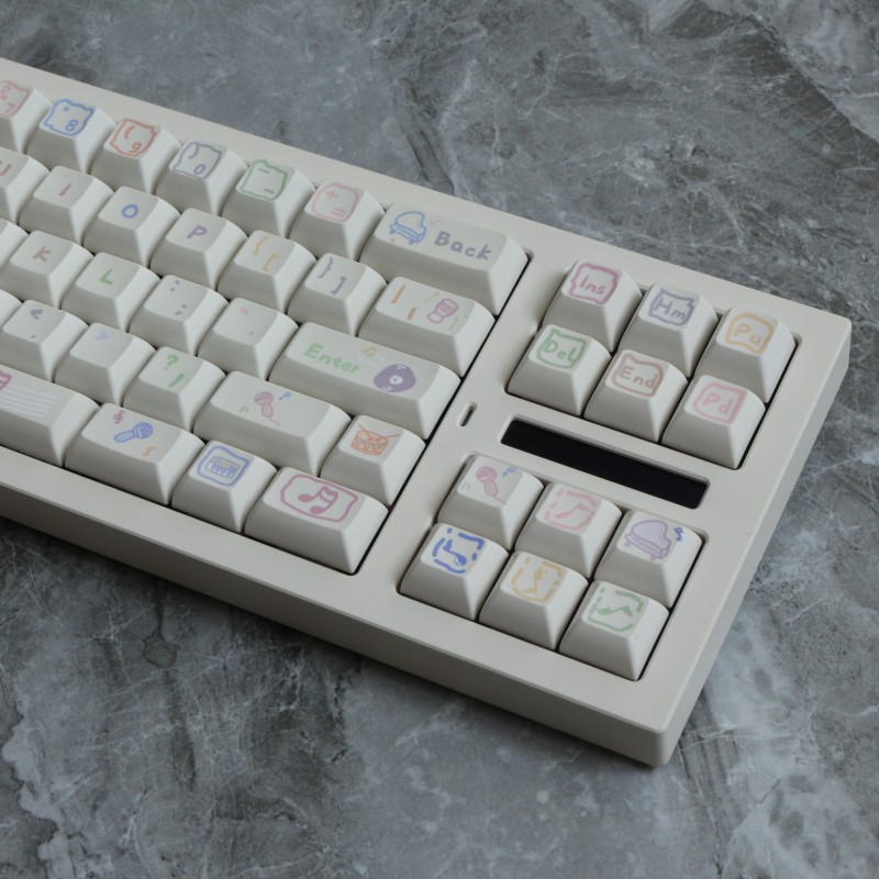 142 Keys Musical Note PBT Keyc - Home Office Layout 리뷰 및 가격