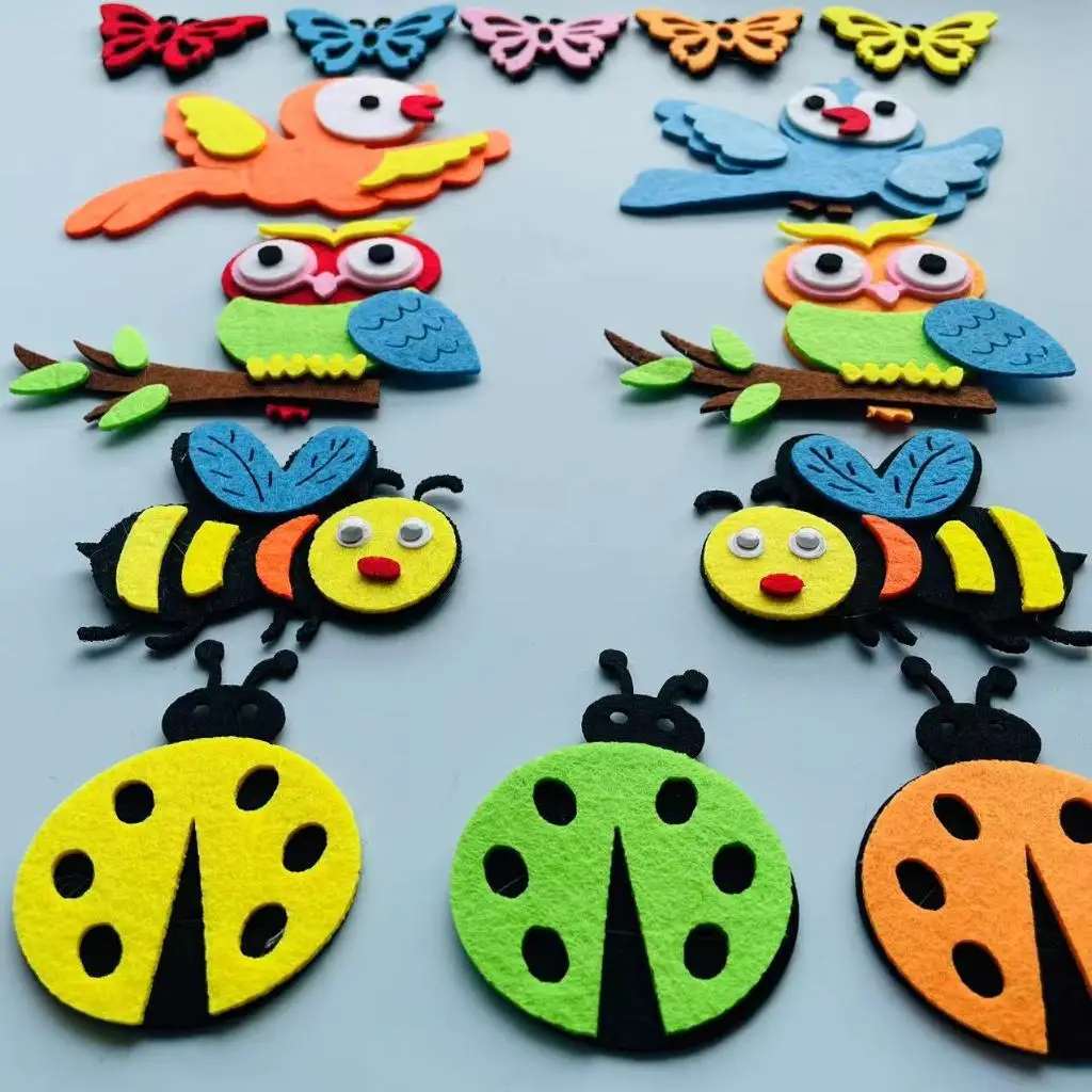 Felt animals Craft 3D Wall Dec - Home Office Layout 리뷰 및 가격
