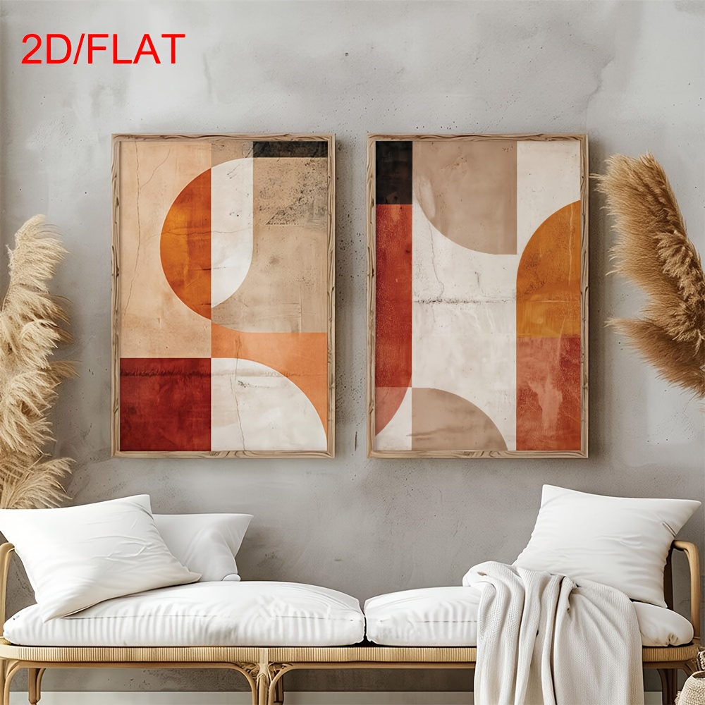 2D/Flat 2pcs Geometric Abstrac - Home Office Japandi 리뷰 및 가격