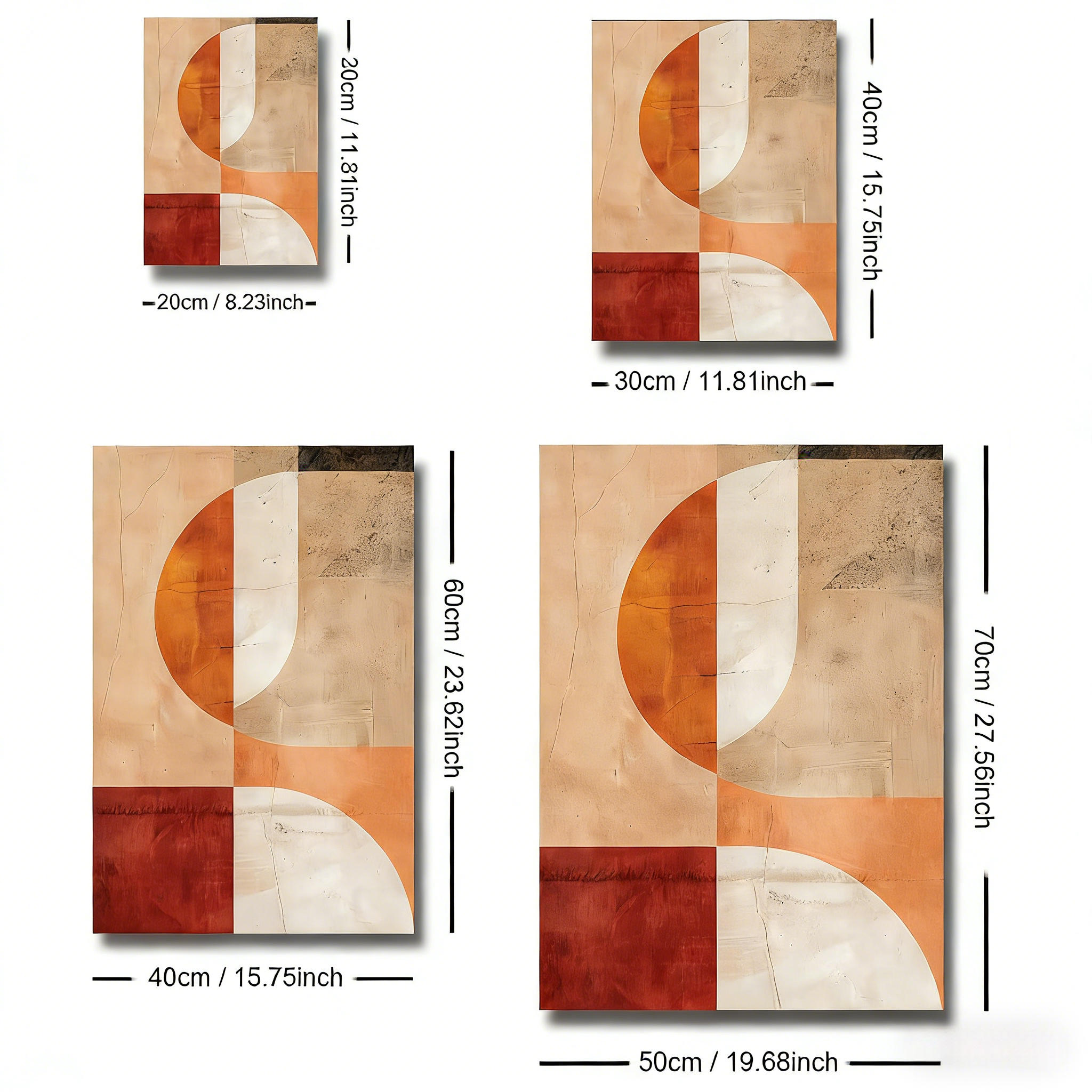 2D/Flat 2pcs Geometric Abstrac - Home Office Japandi 리뷰 및 가격