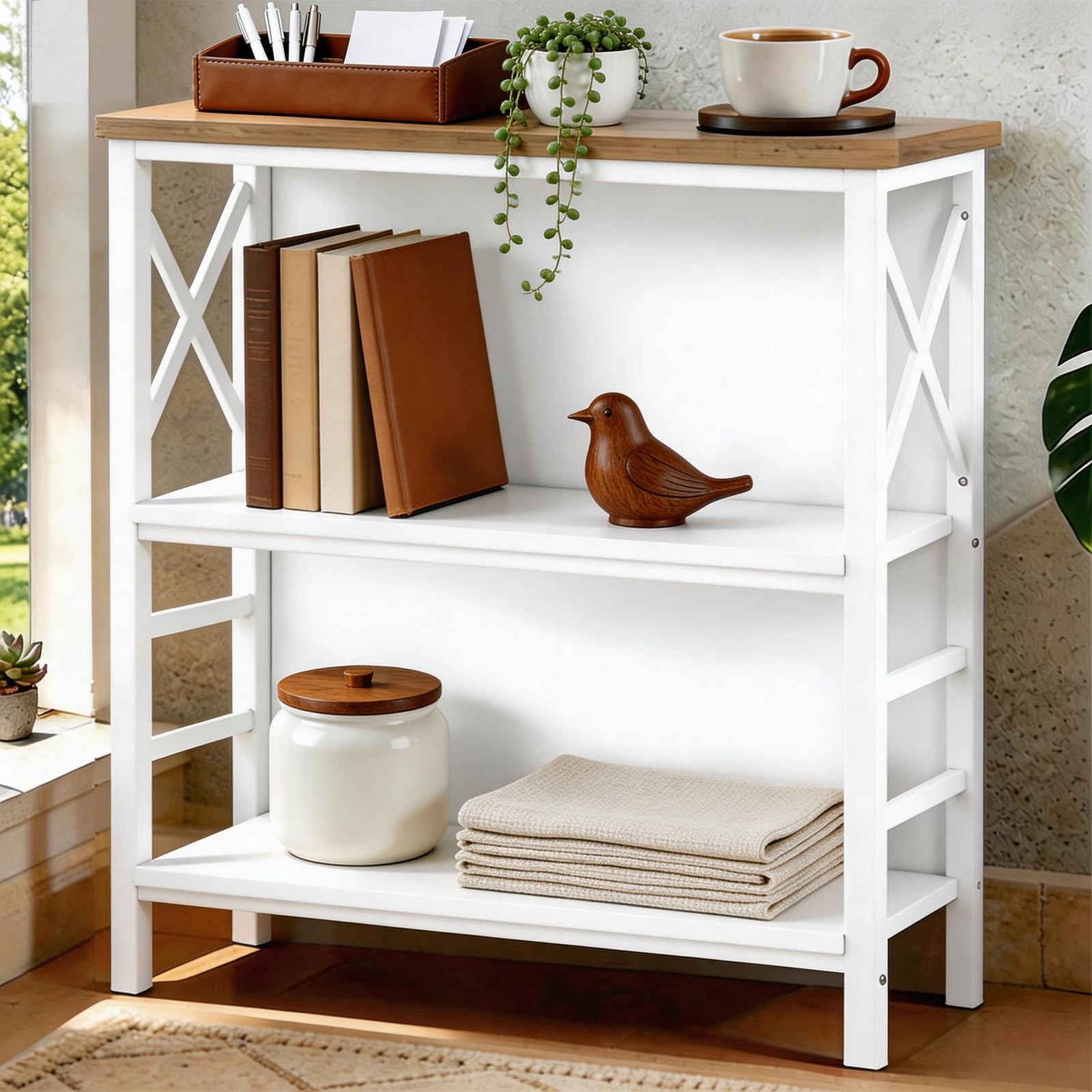 3-Tier Industrial Bookshelf Wi - Home Office Industrial Design 리뷰 및 가격
