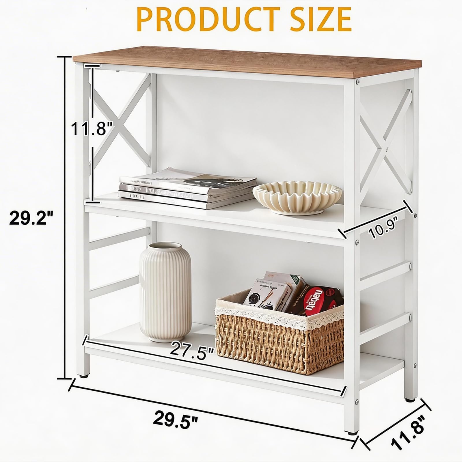 3-Tier Industrial Bookshelf Wi - Home Office Industrial Design 리뷰 및 가격