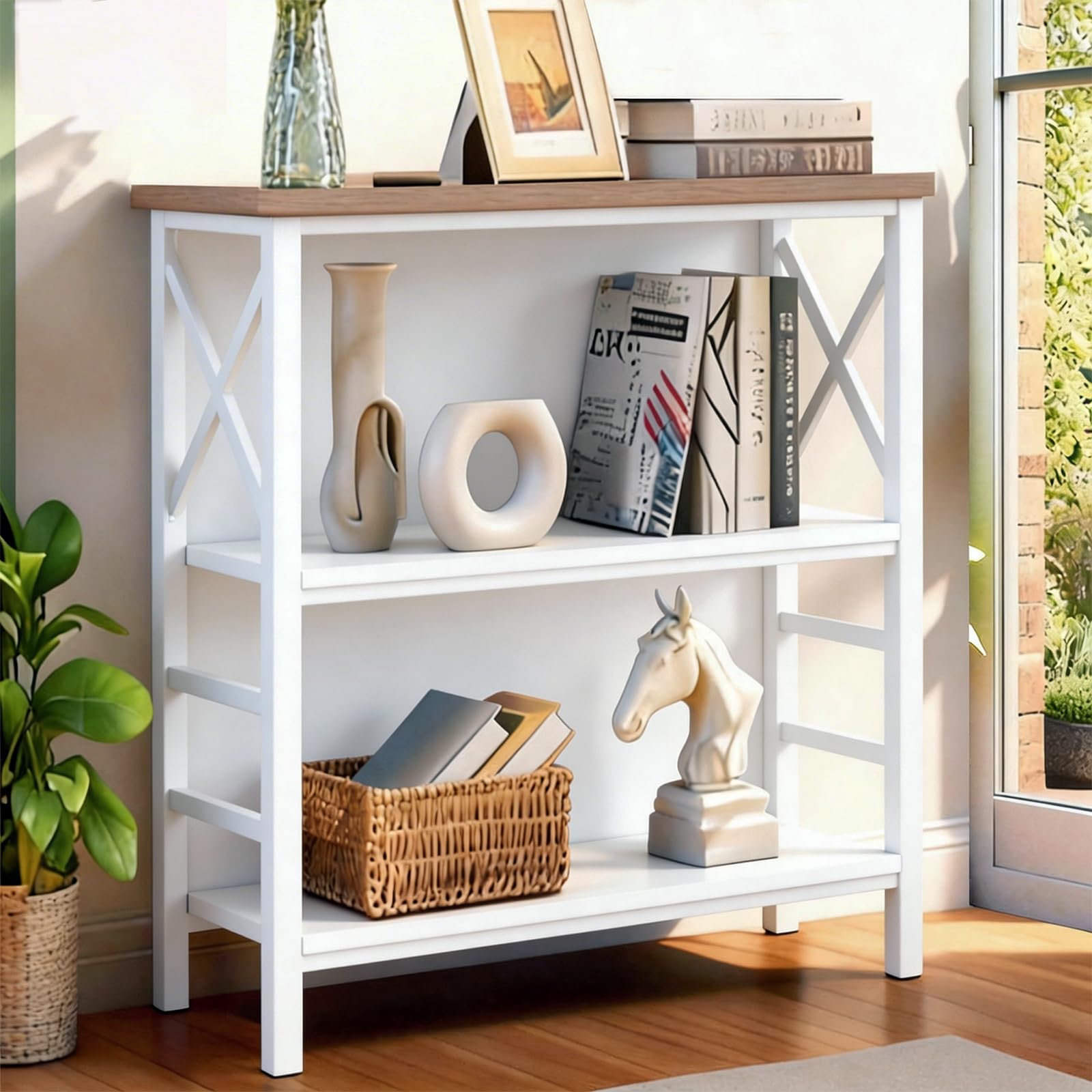 3-Tier Industrial Bookshelf Wi - Home Office Industrial Design 리뷰 및 가격