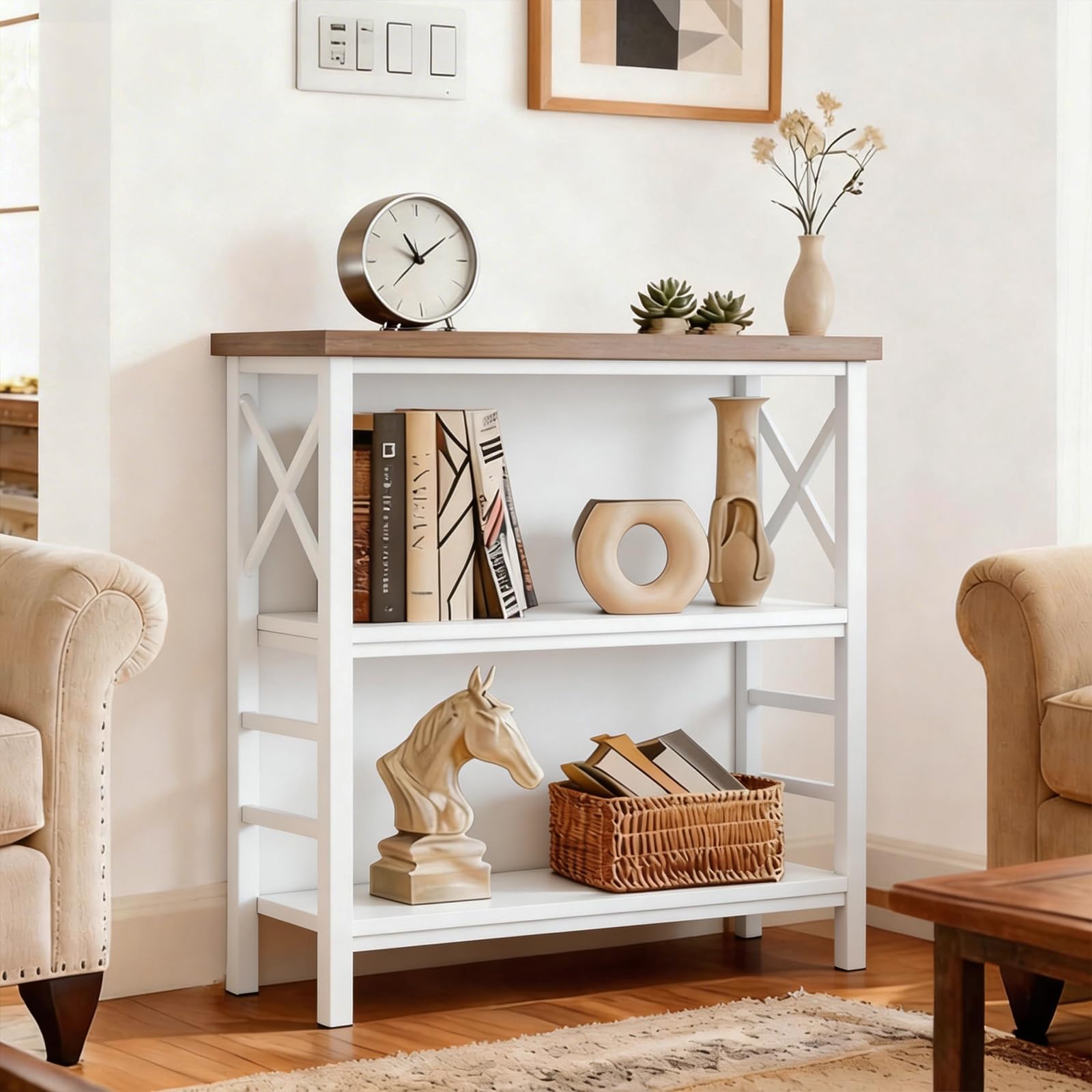 3-Tier Industrial Bookshelf Wi - Home Office Industrial Design 리뷰 및 가격
