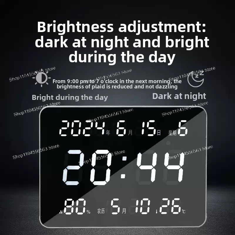 Digital Wall Clock with LED Di - Home Office Updates 리뷰 및 가격