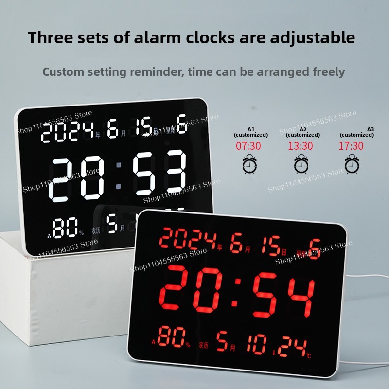 Digital Wall Clock with LED Di - Home Office Updates 리뷰 및 가격