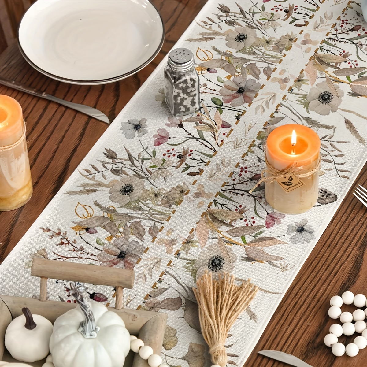 1pc Autumn Harvest Table Runne - Home Office News 리뷰 및 가격