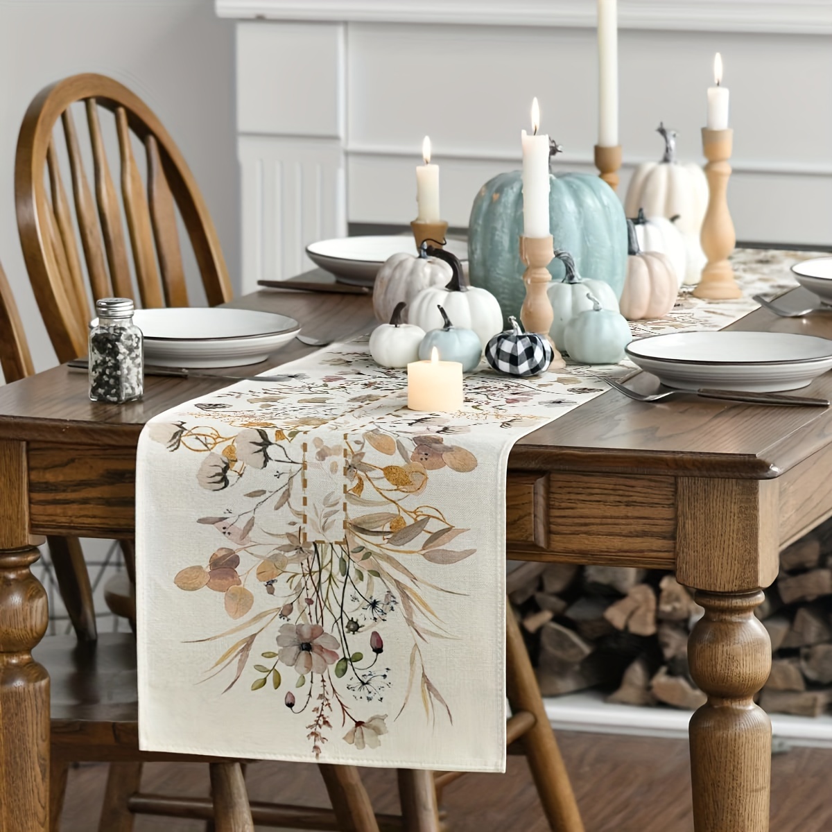 1pc Autumn Harvest Table Runne - Home Office News 리뷰 및 가격