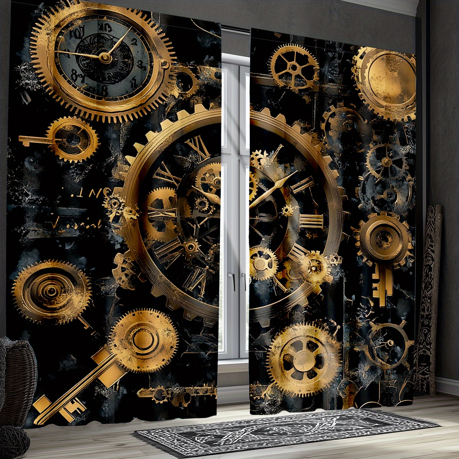 2pcs Steampunk Vintage Art Cur - Home Office Industrial Design 리뷰 및 가격