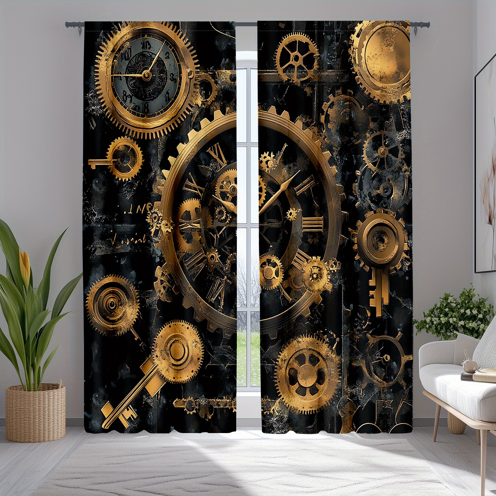 2pcs Steampunk Vintage Art Cur - Home Office Industrial Design 리뷰 및 가격