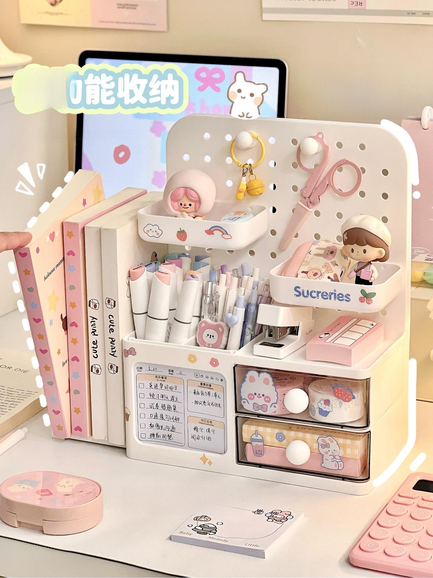 Desktop Hole Board Storage Box - Pen Holder Organizer 리뷰 및 가격