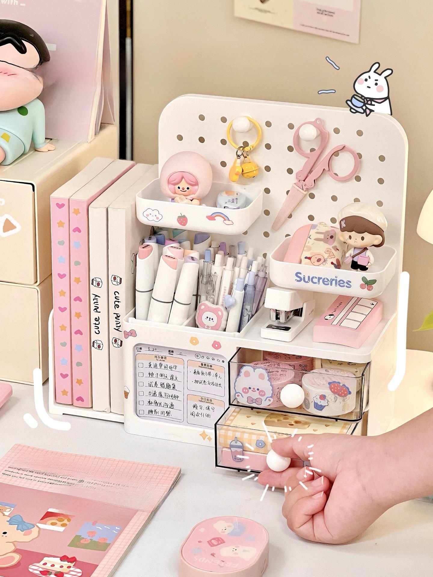 Desktop Hole Board Storage Box - Pen Holder Organizer 리뷰 및 가격