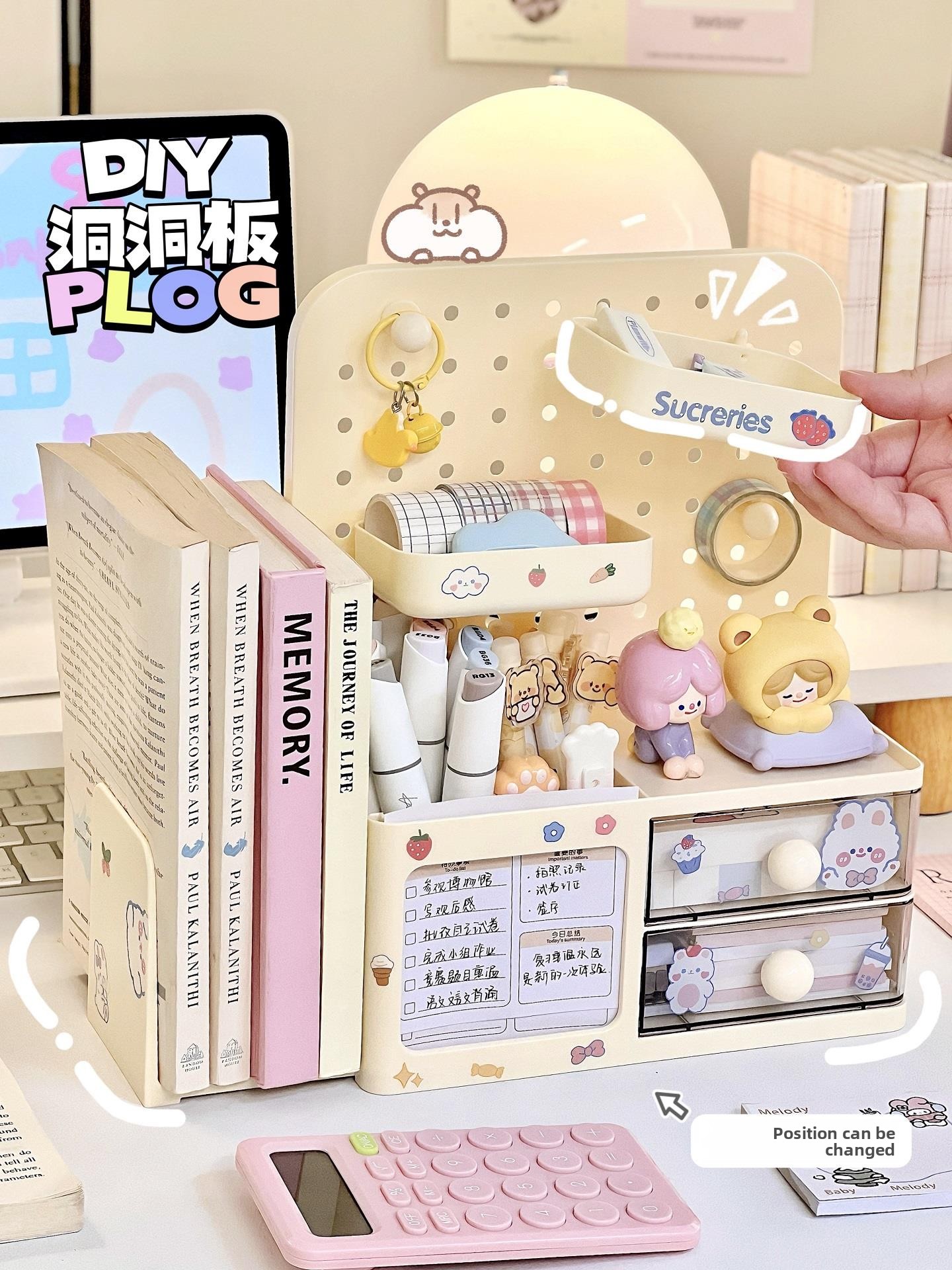 Desktop Hole Board Storage Box - Pen Holder Organizer 리뷰 및 가격