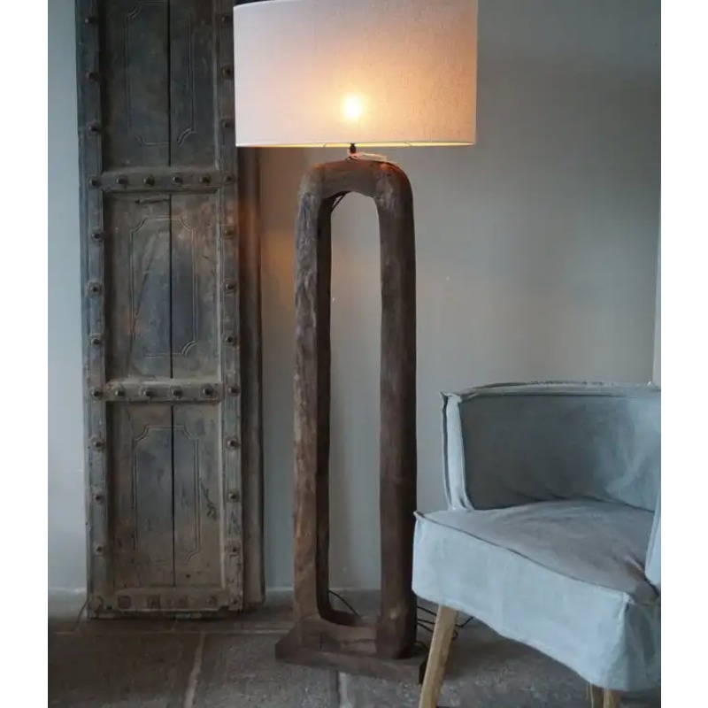 Brown Wooden Floor Lamp Wooden - Home Office Interior Design 리뷰 및 가격