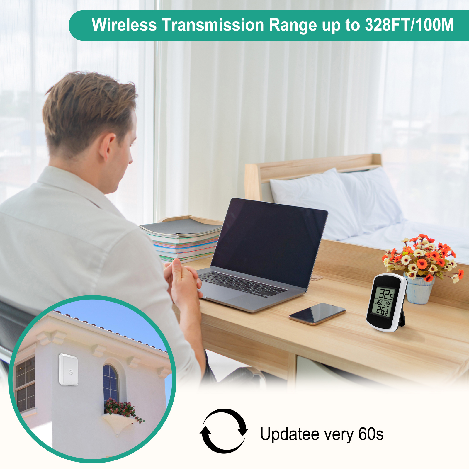 Wireless Digital Thermometer - - Home Office Updates 리뷰 및 가격
