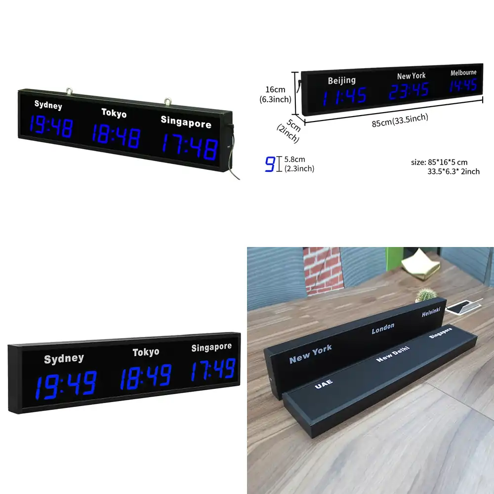 CP034 Digital World Wall Clock - Home Office Updates 리뷰 및 가격