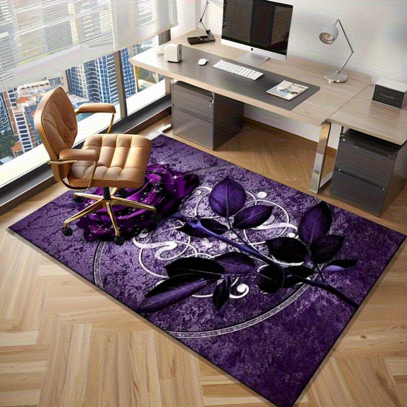 Purple Leaf Rug for Elegant Of - Home Office Interior Design 리뷰 및 가격