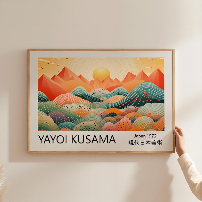 1pc Yayoi Kusama Abstract Land - Home Office Japandi 리뷰 및 가격