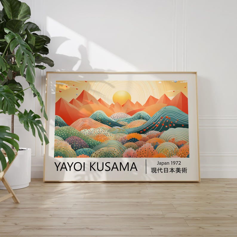 1pc Yayoi Kusama Abstract Land - Home Office Japandi 리뷰 및 가격