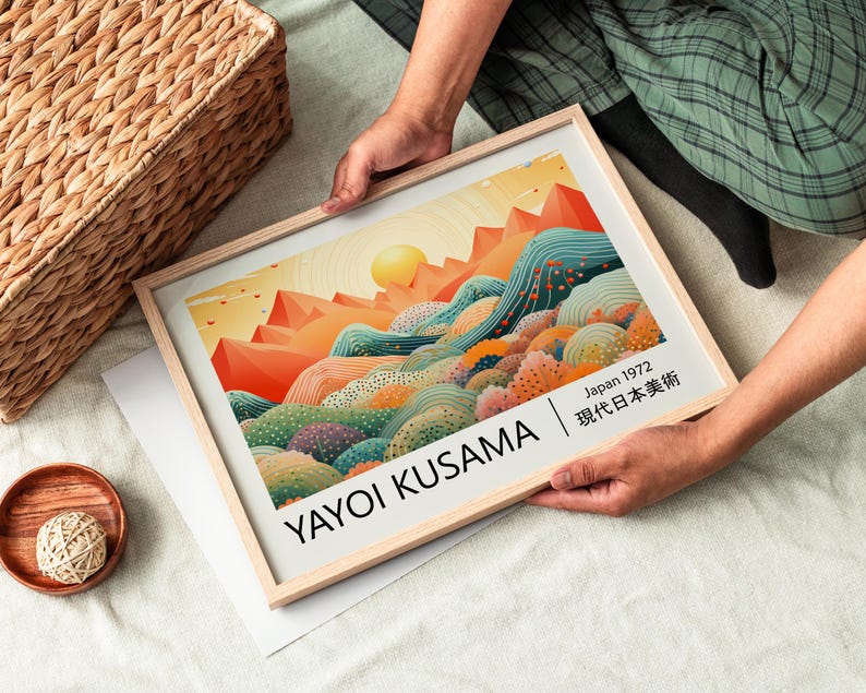 1pc Yayoi Kusama Abstract Land - Home Office Japandi 리뷰 및 가격