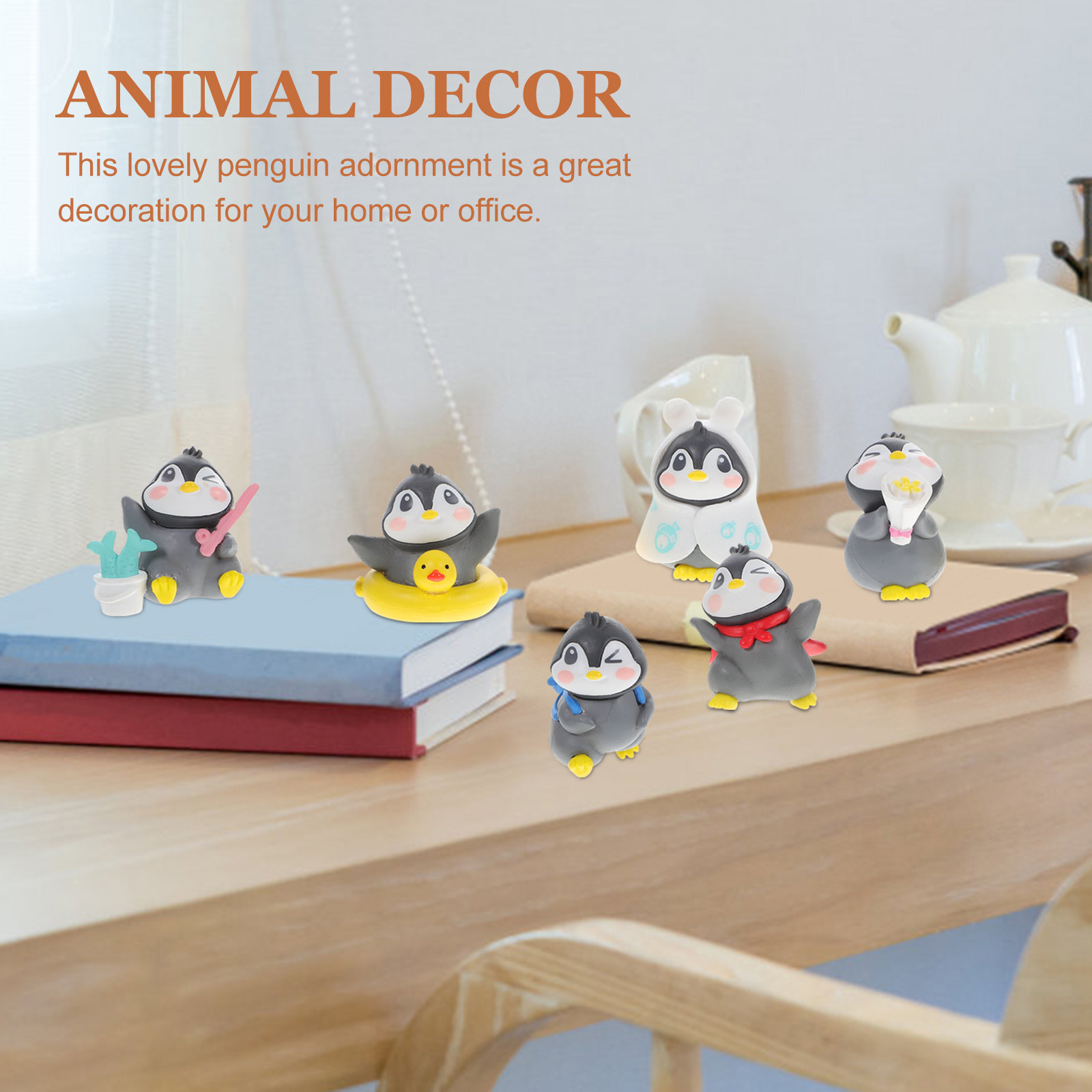6Pcs Penguin Adornment Set Cut - Home Office Layout 리뷰 및 가격