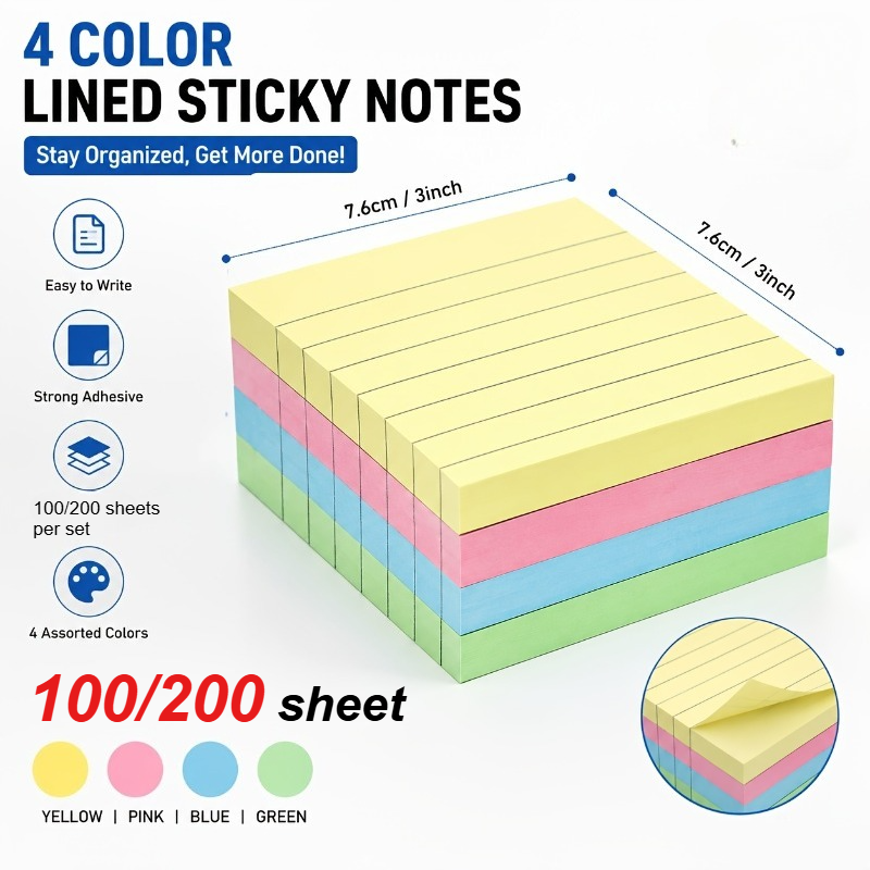 100/200 PCS Color Thick Sticky - Sticky Note Dispenser 리뷰 및 가격