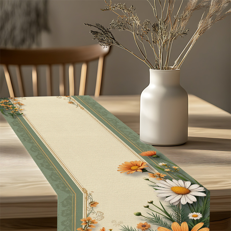 1pc Daisy Sunflower Table Runn - Home Office News 리뷰 및 가격